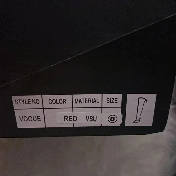 Vicky Over The Knee Boot - Red - Picture 5 of 5